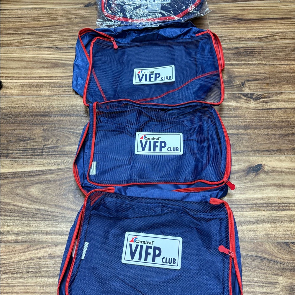 Carnival Cruise set of three packing cubes, VIFP Very Important Fun Person, new